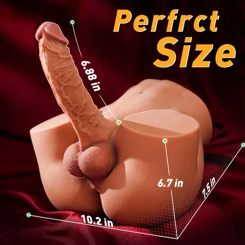 Miniatura 4 de Muñeca Sexual Masculina de 10.8 LB con Consolador Flexible, Isskis Muñecas Sexuales Realistas Pene Enorme de 6.8 Pulgadas para Masturbación