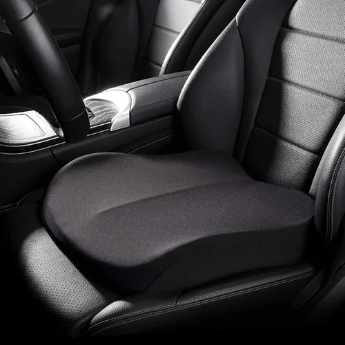 Cojín de asiento de automóvil para adulto, cojín elevador de automóvil portátil, suave y antideslizante para conducir, almohadilla de asiento de