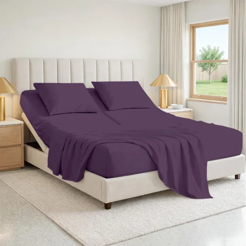 Miniatura 12 de SGI bedding Sábana Queen de 28" con Parte Superior Dividida Flex Head, 100% Algodón Egipcio, Cuenta de Hilos 1000, Sábana Superior Flex para Cama