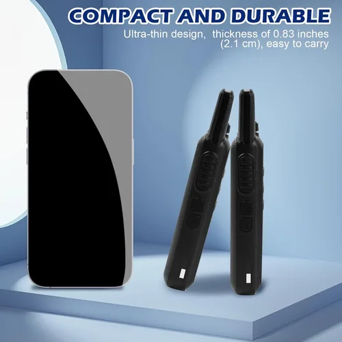 Miniatura 4 de Walkie Talkies recargables para adultos, 22 canales FRS con auriculares, mini transceptores VOX de largo alcance, radios bidireccionales