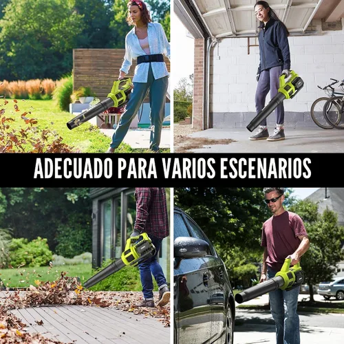 Miniatura 6 de EWORK Soplador de hojas inalámbrico de 21 V, potente modo turbo y 550 CFM, baterías de 2×3.0Ah y cargador rápido, sopladores eléctricos ligeros