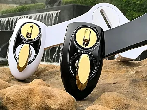 Miniatura 6 de BOSS Bidé Bold baño Attachment limpie su tushy función dual Nozzle Self Limpieza pulverizador se coloca en 15 minutos Color Blanco y Dorado