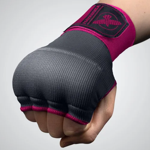 Miniatura 5 de Hayabusa Guantes de mano de gel rápido para boxeo Gris/rosado