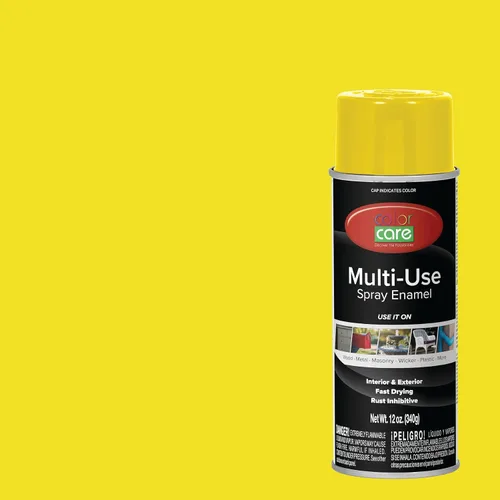 Miniatura 34 de Pintura en aerosol, 12 onzas, paquete de 6 (mezcla de colores cálidos: blanco brillante, rojo rubí, naranja, amarillo, marrón, negro brillante)