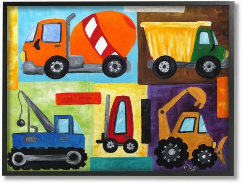 Miniatura 16 de Placa de pared The Kids Room by Stupell Aviones, trenes y automóviles, 16 x 20 pulgadas