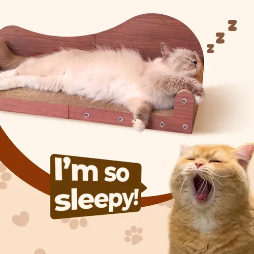 Miniatura 6 de ComSaf Cama Rascador Grande para Gatos - Tabla Rascadora para Gatos de 26", Sofá Rascador para Gatos de Cartón, Cama Lounge Rascadora Duradera