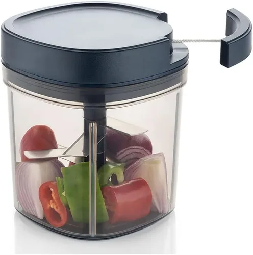 Miniatura 6 de SIGNORAWARE - Procesador manual de alimentos, picador de verduras, cuerda manual fácil de tirar, picador portátil de alimentos de acero inoxidable