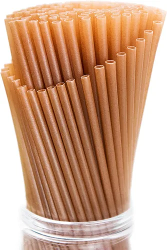 Miniatura 8 de Pajitas biodegradables para batidos envueltas individualmente de 8 pulgadas, hechas de caña de azúcar, 150 popotes desechables compostables, una