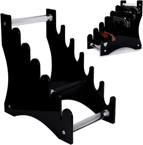 Miniatura 3 de WANLIAN Soporte de exhibición de cuchillos, soporte para cuchillos, estante de almacenamiento de cuchillos de acrílico para exhibir cuchillos Negro