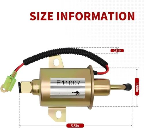 Miniatura 7 de Nakkaa E11007 Bomba de combustible eléctrica reemplaza para Airtex A029F889 149-2311 149-2311-02 149-2311-01 149231101, Se adapta al generador Onan