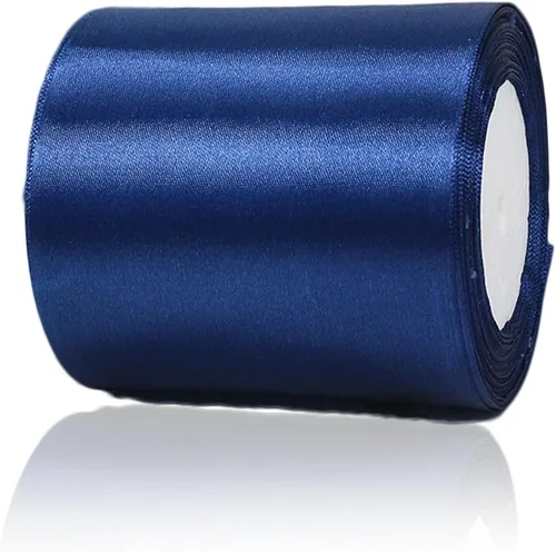 Miniatura 40 de Cinta azul de 1-1/2 pulgadas x 25 yardas, cinta de seda de satén azul real para envolver regalos, fabricación de lazos para el cabello, ramos