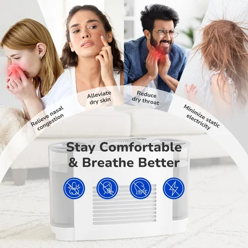 Miniatura 6 de Fil-fresh MD1-0034 - Mecha de repuesto para humidificador de repuesto, filtro de repuesto compatible con humidificador evaporativo Vornado Evap40