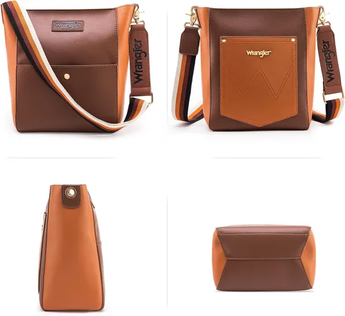 Miniatura 3 de Wrangler Bucket Bag for Women Large Crossbody Bags with Extra Guitar Strap