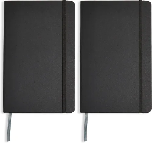 Miniatura 10 de Amazon Basics Cuaderno clásico con rayas, 240 páginas, tapa dura, 5 x 8.25 pulgadas, color negro