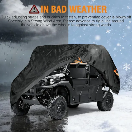 Miniatura 3 de UTV Cover for CFMoto UForce XTX 2019-2025, Quad Cover All Weather Protection Heavy Duty Side by Side Cover Dirt Rain Snow Resistant 4 Wheeler
