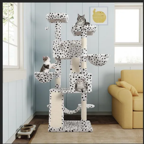 Miniatura 15 de MUTICOR Torre para Gatos Grande de Múltiples Niveles de 66 Pulgadas para Felinos Grandes de Interior/Perchas de Felpa Acogedoras/Condominio/Postes