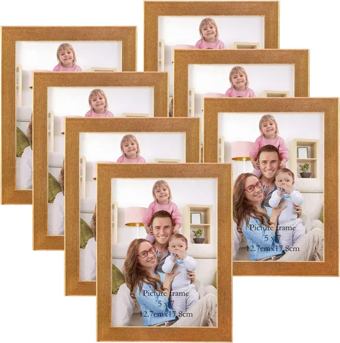 Miniatura 25 de Giftgarden - Juego de 7 marcos para fotos de 4 x 6 pulgadas, color negro, marcos para fotos de 4 x 6 pulgadas para pared o mesa