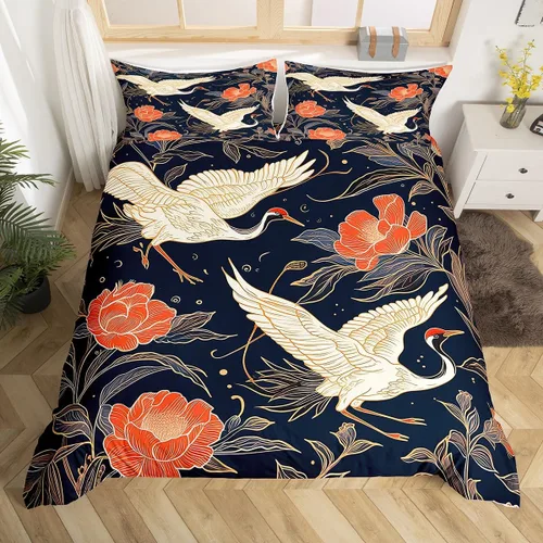 Miniatura 10 de Erosebridal Rainbow - Juego de funda de edredón para niños y niñas, diseño de dibujos animados con lazos de cremallera, 2 piezas, ultra suave, juego