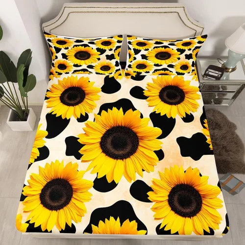 Miniatura 41 de Ropa de cama de 2 piezas, estilo rústico de granja, juego de ropa de cama para adolescentes y adultos, sábanas bajeras, ropa de cama ajustable