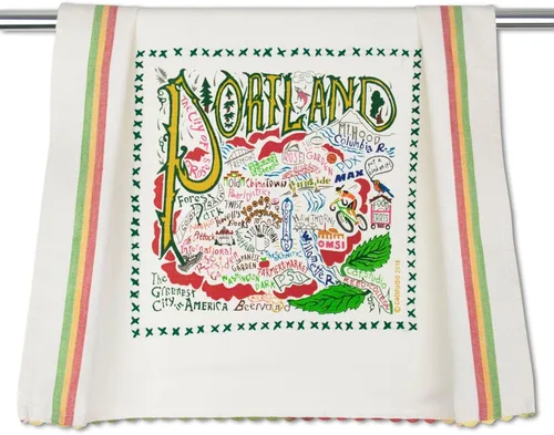 Catstudio Toalla de Cocina Portland - Toalla de cocina y mano de recuerdo de la ciudad de EE. UU., paños de té perfectos para amantes de Oregon,