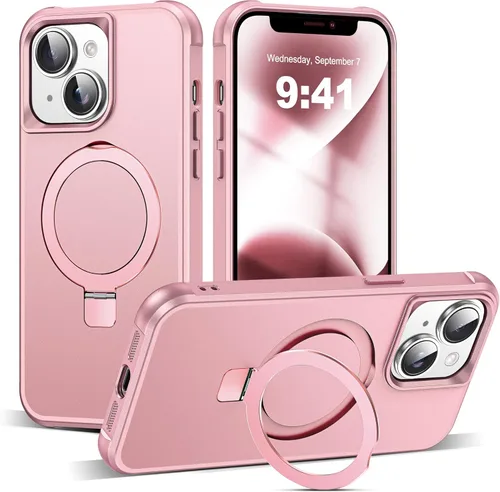 Miniatura 135 de SKYLMW – Funda compatible con iPhone 12 Pro Max y iPhone 13 Pro Max con soporte magnético invisible tipo anillo, fundas translúcidas para teléfonos