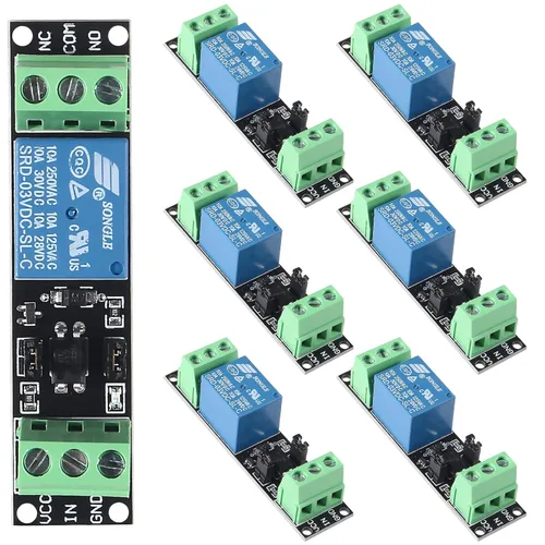 Miniatura 11 de Módulo de relé de estado sólido de 6 piezas, disparador de nivel alto/bajo, 5V, 2 canales para equipos de automatización de control