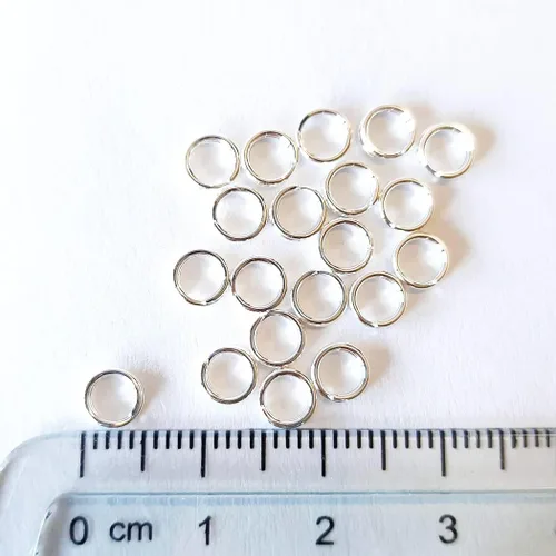 Miniatura 3 de 20 piezas de anillo redondo dividido de plata de ley de 0.138 in para abalorios y búsqueda de joyas por CRAFT WIRE