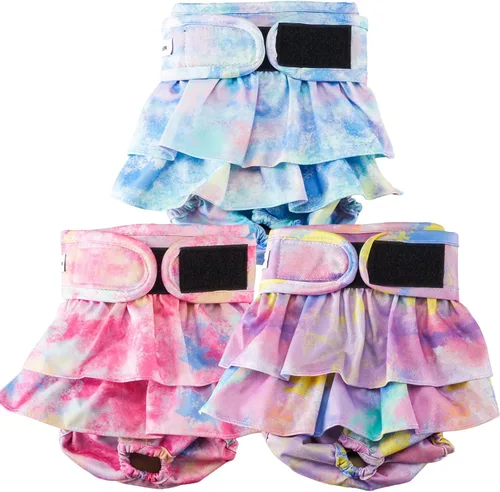 Miniatura 11 de Reusable Dog Diapers Female Washable, Premium Doggie Diaper for Dogs, Pack of 3, Highly Absorbent Small Dog Diaper for Heat, Incontinence and Puppy