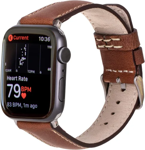Miniatura 11 de HARDISTON Correas de reloj compatibles con Apple 38mm 40mm 41mm 42mm 44mm 45mm 49mm para hombres y mujeres, pulsera de cuero genuino hecha a mano