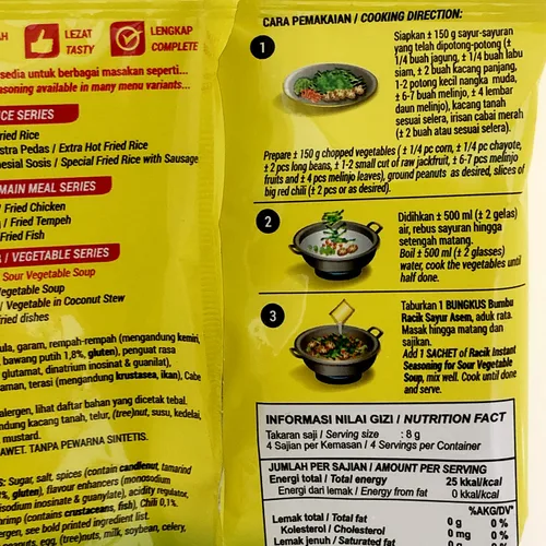 Miniatura 6 de Indofood Racik Sayur Asem Curry, 1.16 onzas (paquete de 24)