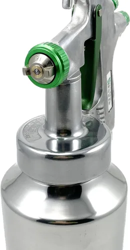 Miniatura 4 de DYNAMIC POWER Pistola pulverizadora de aire de acero inoxidable con boquillas de 0.071 in/0.087 in - Taza de 1000 CC, 45 PSI, perfecta para pintura