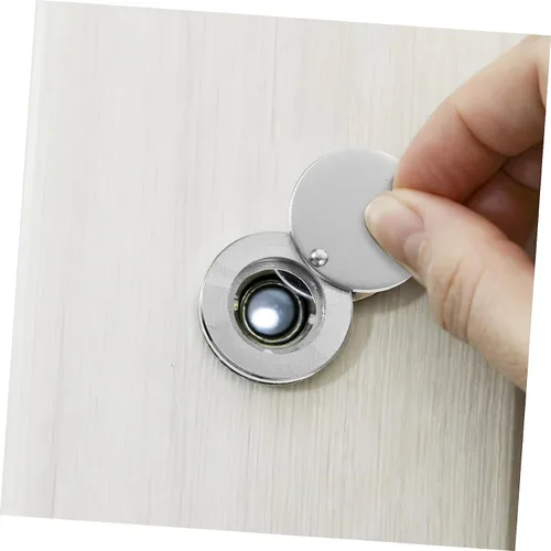 Miniatura 7 de Cubierta de mirilla, cubiertas de agujeros para puerta, protección de privacidad para seguridad del hogar con herramientas de instalación plateado