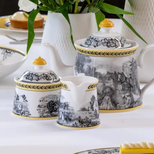 Miniatura 3 de Villeroy & Boch Audun Ferme - Tetera de 37 onzas, porcelana premium, fabricada en Alemania