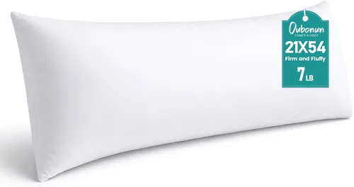 Miniatura 12 de Oubonun - Almohada de cuerpo completo para dormir - Almohada corporal ajustable firme y esponjosa para adultos - Almohada larga y grande
