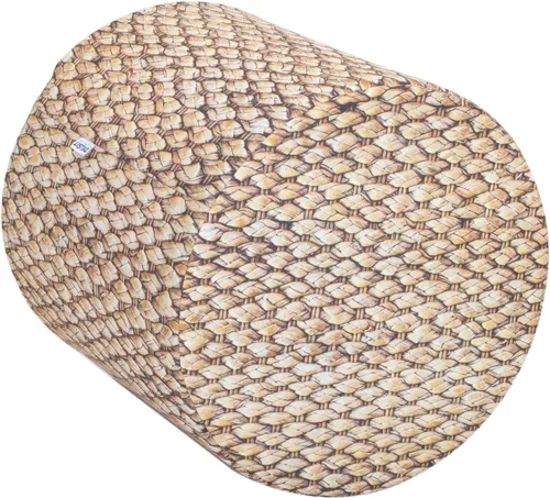 Miniatura 4 de Delsit Puf otomano para exteriores, taburete impermeable para uso en interiores y exteriores, reposapiés redondo con funda extraíble, decoración