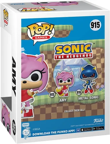 Miniatura 3 de Funko Pop! Games: Sonic - Amy Rose - Sonic The Hedgehog - Figura de vinilo coleccionable - Idea de regalo - Producto oficial - para niños y adultos