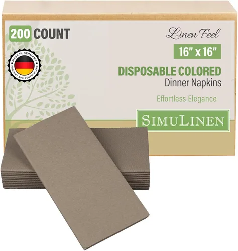 Miniatura 26 de SimuLinen Servilletas de Cena Desechables Amethyst - Servilletas de Papel Moradas con Sensación de Lino Similar a Tela para Bodas, de Lujo 16"x16