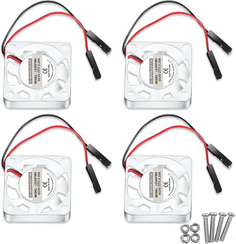 Miniatura 9 de 2 ventiladores 3007 para Raspberry Pi 5 1.181x1.181x0.276 in Cooler Pi ventilador de caja de enfriamiento sin escobillas 1.181 in 1.18in 3.3V 5V DC