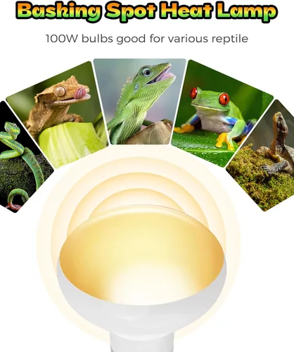 Miniatura 5 de Lámpara de calor para reptiles, simulación de luz solar natural, paquete de 2 bombillas de calor de 100 W para anfibios de 100 W, para reptiles