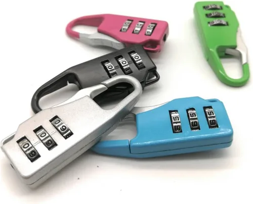 Miniatura 2 de Candado de combinación de 3 dígitos de aleación de zinc, candado pequeño de combinación segura para maletas, maletas, maletines, bolsas