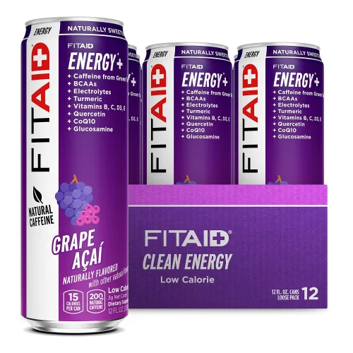 Miniatura 14 de Bebida FITAID ENERGY, 0.007 onzas de cafeína natural, keto, piña y mora, omega-3, 15 calorías, paleo, vegana y sin gluten, sin edulcorantes