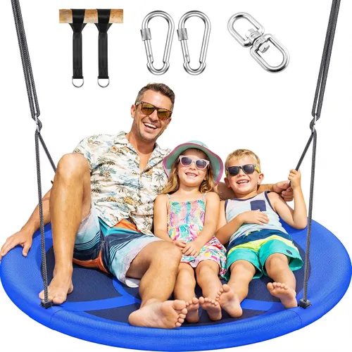 Everyfun Columpio de Árbol Tipo Platillo de 43 pulgadas para Niños y Adultos, Capacidad de Peso de 700 libras, Columpio Platillo Volador Impermeable