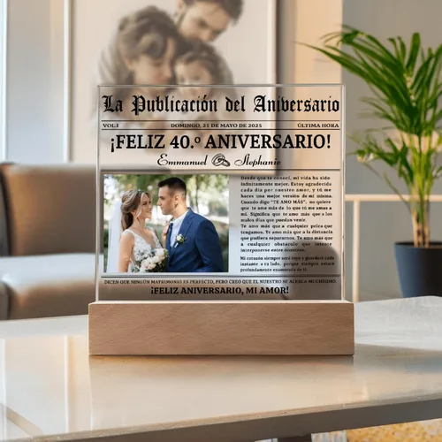 Miniatura 7 de Lámpara Con Foto Personalizada, Regalos Para Bodas Personalizadas 40 Años, Regalos De Navidad Para Mujeres Baratos, Regalos 40 Aniversario Para