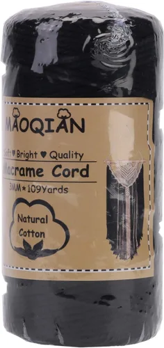 Miniatura 7 de Cuerda de macramé azul aire de 0.079 in x 220 yardas, cuerda de algodón colorido de algodón suave para colgar en la pared, colgadores de plantas