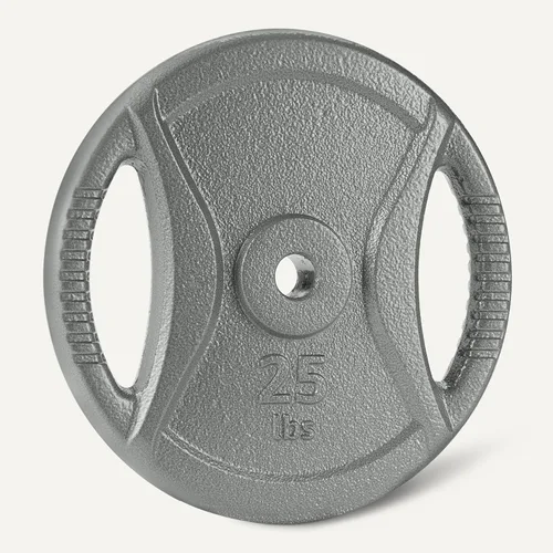 Miniatura 4 de Amazon Basics Placas de peso de agarre de 1 pulgada, hierro fundido, entrenamiento de fuerza, gimnasio en casa