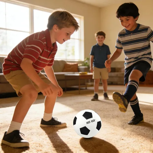 Miniatura 6 de SRG Pelota de fútbol de espuma silenciosa – Pelota de fútbol sin aire para entrenamiento silencioso, diseño de espuma suave y duradera, multiusos
