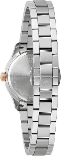 Miniatura 3 de Bulova Damas Clásico Mini Wilton 3 Manos Reloj Quartz Plata Acero Inoxidable, Día Fecha, 29mm