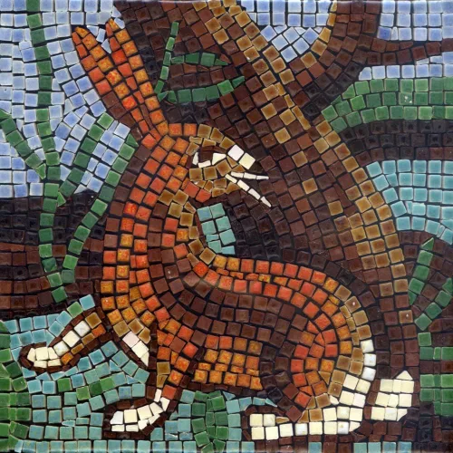 Miniatura 15 de Mosaicos hechos a mano fáciles con nuestro kit de manualidades de mosaico para adultos, delfín cuadrado de 7 pulgadas (20cm)