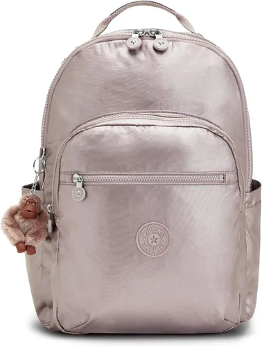Miniatura 67 de Kipling Seoul - Mochila grande metálica para portátil de 15 pulgadas, Agua (Aqua Flowers)