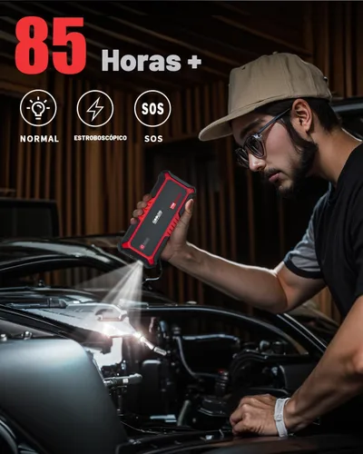 Miniatura 4 de GOOLOO - Arrancador de batería para automóvil GP3000 mejorado de 3000 A (hasta 9 L de gas o 7 L de motor diésel) 12 V, paquete de potencia portátil
